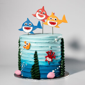 Baby Shark Inspired Cake Primary scaled | Image | Oh My Cake | Bakery in Fourways South Africa | Cakes | Macarons | Cupcakes
