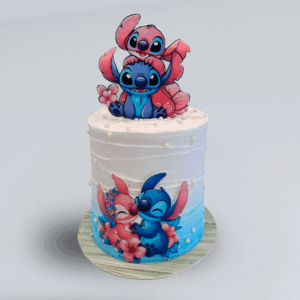 Stitch & Angel-inspired cake