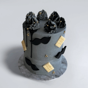 manly moustache cake